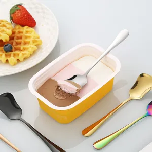 Cuillère à dessert en acier inoxydable cuillère à glace créative cuillère à café vaisselle