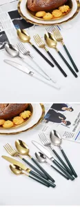 Set di posate in acciaio inossidabile coltello forchetta cucchiaio stoviglie cucina