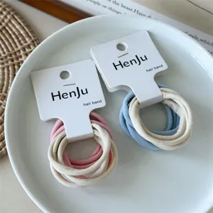Set van elastische haarelastiekjes in meerdere kleuren voor dagelijkse haarstyling.