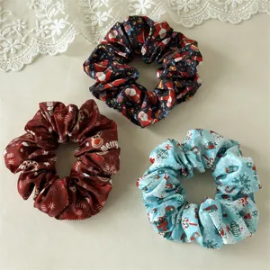 Christmas hair scrunchies set high elasticity cute holiday hair ties for women and girls daily use