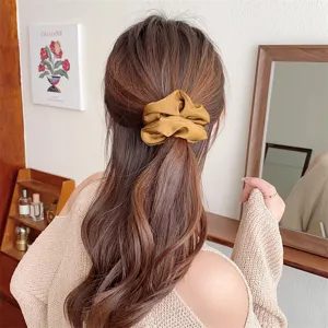 Elegantes Satin Haargummi für Damen, glänzendes Seiden Haarband Zopfgummi im Alltag.