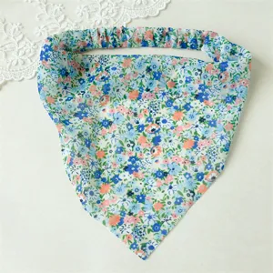 Foulard triangolare in chiffon floreale da donna estate vacanza fascia per capelli accessorio