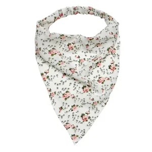 Foulard Triangolare Chiffon Fiori Elastico Capelli Estate Accessorio Molto Versatile