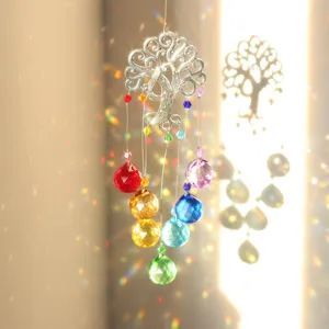 Kristal zonvanger levensboom hangende hanger venster tuin decoratie regenboog maker