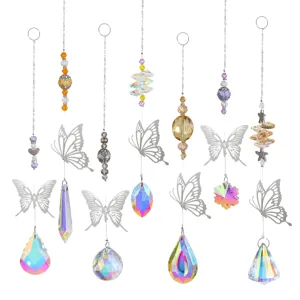 Kristallen Vlinder Zonnevanger Raam Hangende Prisma Regenboog Maker Huisdecoratie Kristallen Hanger Ornament