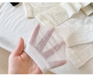 Femmes chaussettes longues fines respirantes printemps été couleur unie bas décontractés