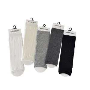 Dames katoenen stijgbeugel sokken beenwarmers zomer dunne gestapelde sokken 5-pack