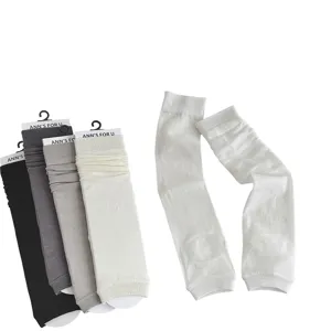 Mulberry silk leg warmers for women summer thin cooling ballet style calf socks pair