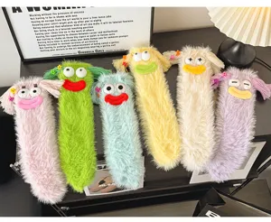Cute funny plush long socks for women winter warm fuzzy novelty thick floor sleep socks.