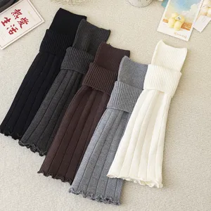 Comodi scaldini per gambe lavorati a maglia spessa calze invernali moda per donne