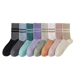Dames yoga antislip sokken pilates fitness ademend katoen kleurrijk hoofdproduct afbeelding