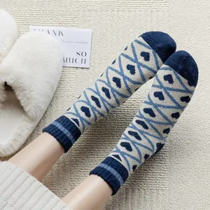 Dicke Kaschmir Damen Socken Winter warme mittlere Wolle gemütliche Heim Schlaf Frottee Socken