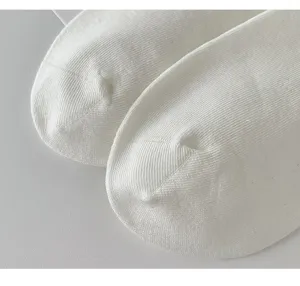 Gros plan de chaussettes blanches pour femmes avec texture fine et design net.