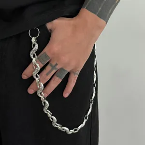 Herren Metall Taillenkette Hip Hop Schlangen Design Hosenkette Streetwear Punk Zubehoer