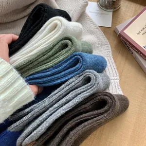 Herren dicke Strickwolle Winter Mid-Tube Socken warme gemütliche lässige thermische