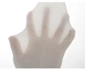 Men's breathable mesh sock fabric detail, high elasticity and comfortable stretch.