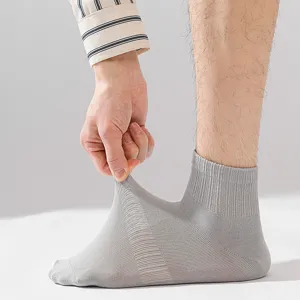 Men's Athletic Short Socks Pure Cotton Breathable Mesh Casual Ankle Socks Moisture Wicking Deodorant Footwear