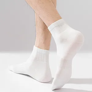 Men pure cotton breathable mesh athletic short socks for summer casual wear comfort foot care