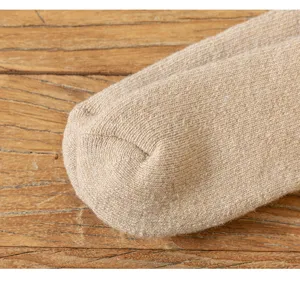 Dicke Wolle Wintersocken Detailaufnahme, thermische Herren Kaschmir Strick Socken Textur.