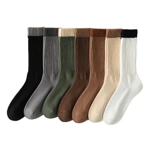 Chaussettes montantes colorblock pour homme, chaussettes de sport d'hiver thermiques.
