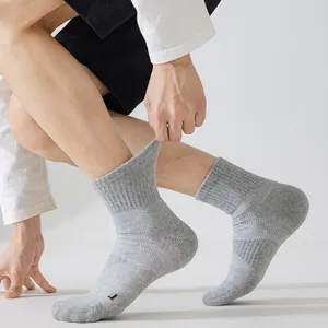 Calze Sportive da Uomo in Spugna Misto Cotone Spesse Traspiranti Assorbenti il Sudore Tinta Unita Calze da Corsa