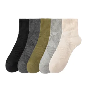 Calzini uomo cotone spesse invernali sport traspiranti tinta unita set 5 paia