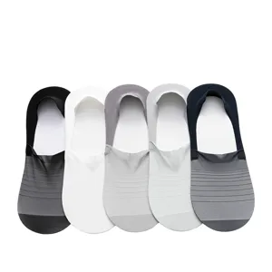 Herren Sneakersocken Sommer atmungsaktives Mesh rutschfeste unsichtbare Füßlinge 5er Set