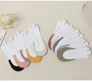 Women transparent strap invisible socks ice silk half forefoot anti-slip high heel socks