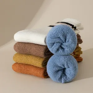 Dicke Winter Wollsocken fuer Herren, warme thermische Frottee Baumwoll Socken ideal.