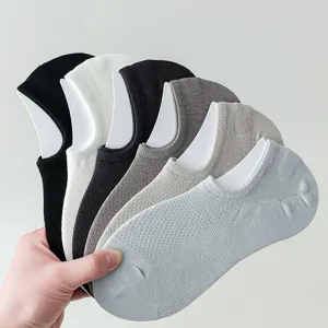 Herren Casual Baumwolle Füßlinge Atmungsaktive Mesh Rutschfeste Unsichtbare Kurze Socken