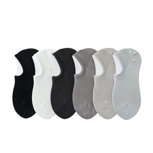 Herren atmungsaktive Mesh Sneakersocken rutschfeste unsichtbare Füßlinge Sommer