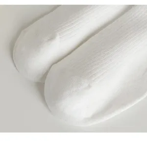 White ribbed socks texture detail close-up shot, soft fabric material quality display.