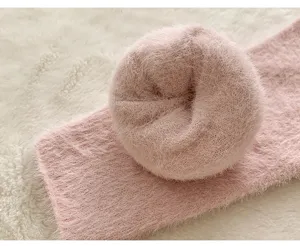 Calcetines peluche rosa suaves invierno calientes grueso comodo casa suelo dormir