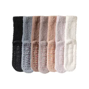 Calze termiche accoglienti in pile da donna inverno spesse antiscivolo in peluche per casa