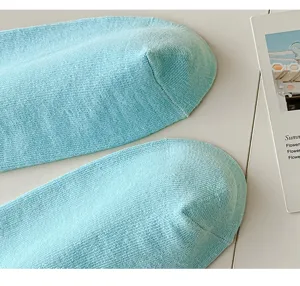 Calcetines de tubo medio degradados de algodón para mujer, calcetines deportivos de invierno.