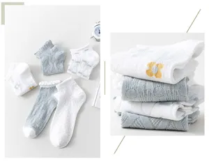 Chaussettes courtes d'été en filet respirant, jolies fleurs en dentelle, chaussettes bateau