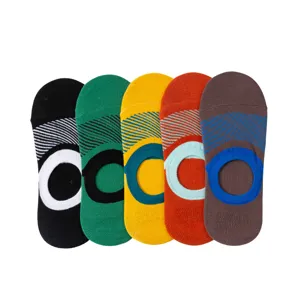 Chaussettes invisibles homme coupe basse coton absorbant antidérapant chaussettes courtes lot de 5