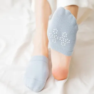 Calcetines de medio pie de algodón mujer antideslizantes silicona antepié invisibles cómodos.