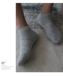 Calcetines deportivos grises para hombres y mujeres, calcetines de algodón para correr.