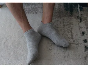 Calcetines deportivos grises cómodos para hombres y mujeres, calcetines de algodón.
