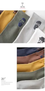 Calze da uomo in cotone a metà tubo con stampa di uomo barbuto, calze lunghe casual molto comode.