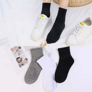 Chaussettes Décontractées en Coton Coupe Basse pour Couples Couleur Unie Respirant Absorbant la Transpiration Unisex Chaussettes de Sport