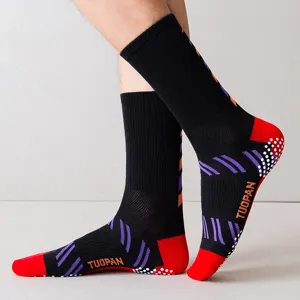Calze sportive trekking uomo con suola antiscivolo traspiranti nere sportive crew