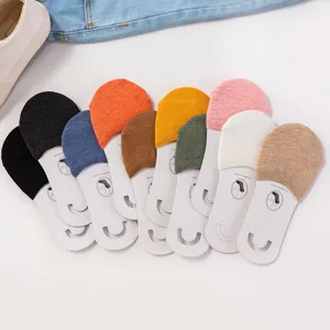Japanischer Stil Dünne Baumwolle Halbpalme Unsichtbare Socken Für Damen Flacher Ausschnitt Einfarbig Füßlinge Freizeit Bootssocken