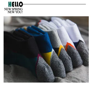 Men towel bottom sports socks breathable cotton mid tube athletic socks for running hiking