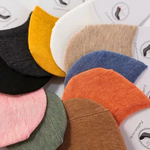 Damen Baumwolle unsichtbare Füßlinge Sommer dünn einfarbig flach no show Socken Set