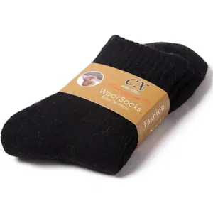 Verdickte einfarbige Herren Wollsocken thermische Wintersocken warme Freizeitsocken aus Wolle