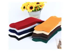 Calze lunghe tinta unita in stile rétro da donna, ideali per autunno e inverno, dettagli curati.