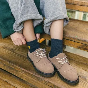 Chaussettes en coton pour femmes broderie cœur fil d'or style japonais, chaussettes décontractées.