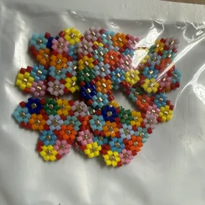 Colorful MIYUKI seed bead heart charms for DIY handmade bracelets necklaces jewelry making supplies